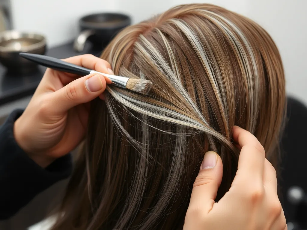 Jak zrobić siwe pasemka na brązowych włosach?