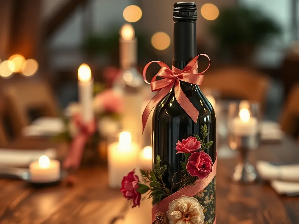Jaka dekoracja butelki wina na prezent?