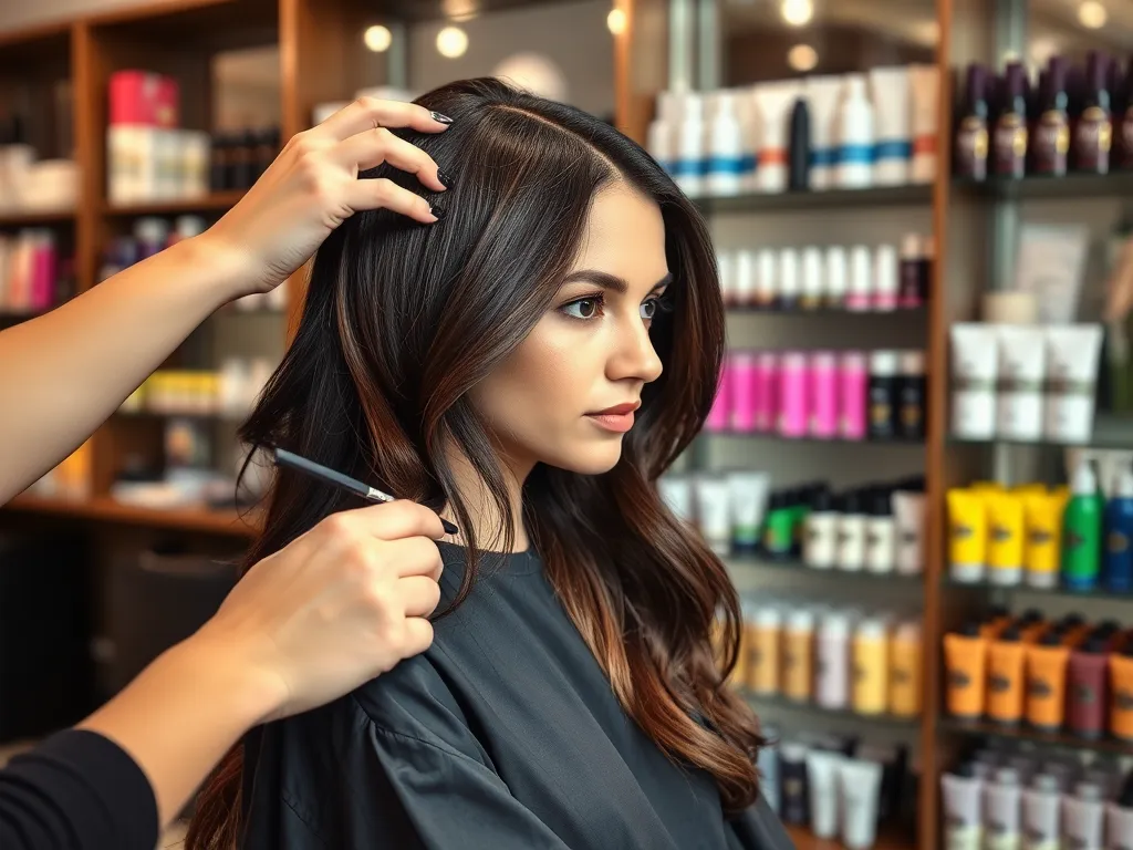 Jakie są modne pasemka na ciemnych włosach?