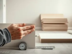 Pracownik wsypuje miarkowany dodatek do cementu do wiadra z zaprawą, pokazując sposób dozowania i przygotowania mieszanki.